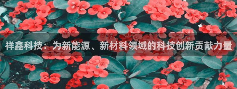 祥鑫科技：为新能源、新材料领域的科技创新贡献力量